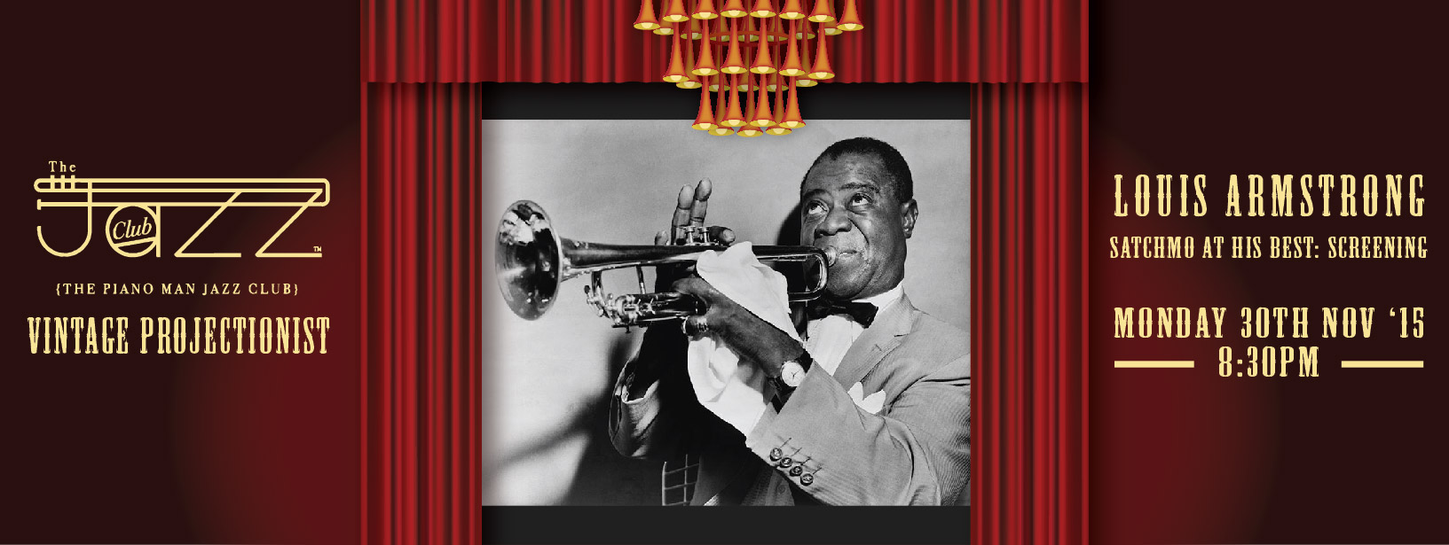 Louis Armstrong, nicknamed Satchmo, trumpeter, musician, and jazz